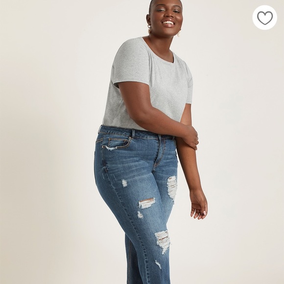 Eloquii Tops - Gray Eloquii Short Sleeve Body Suit